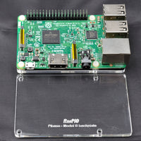 RasPiO Pibase - backplate for all 40-pin Raspberry Pi models B - colourless transparent