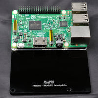 RasPiO Pibase - backplate for all 40-pin Raspberry Pi models B - black