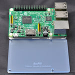 RasPiO Pibase - backplate for all 40-pin Raspberry Pi models B - blue frost