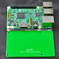 RasPiO Pibase - backplate for all 40-pin Raspberry Pi models B - green